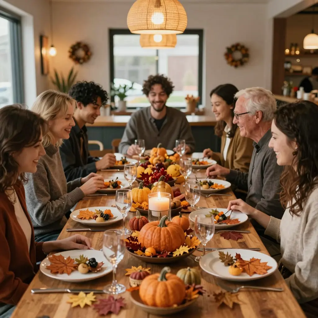 Thanksgiving Restaurant Setting
